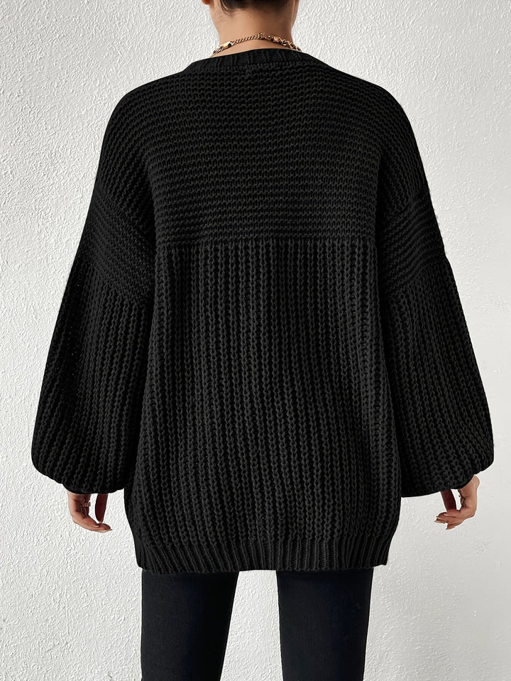 Relaxed Chunky-Knit Cardigan