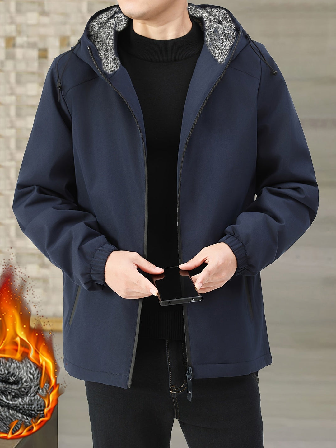 Cozy Fleece-Lined Hooded Jacket