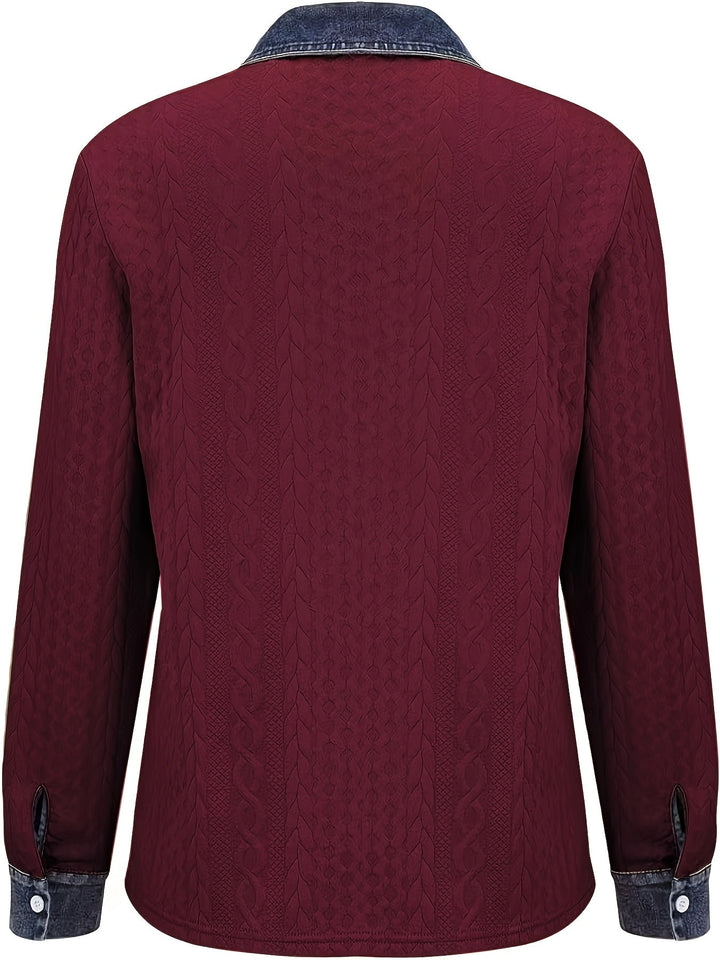 Textured Button-Up Shirt