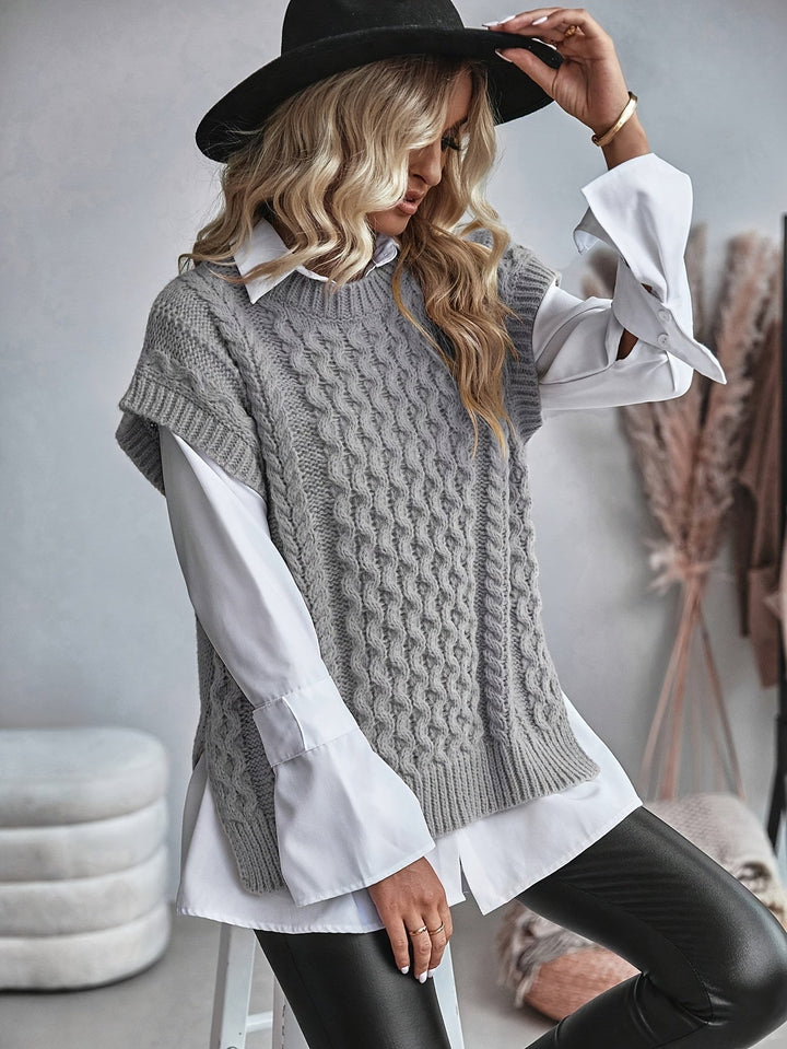 Cable-Knit Sweater Vest