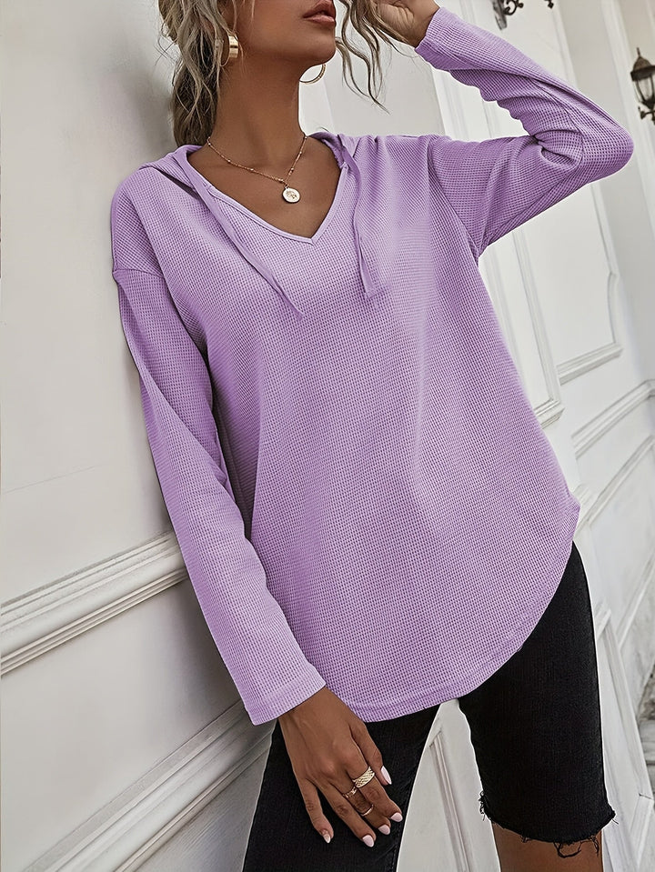 Relaxed V-Neck Hoodie