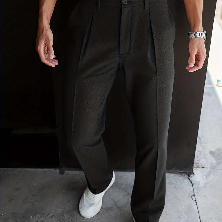 Tailored Straight-Leg Pants