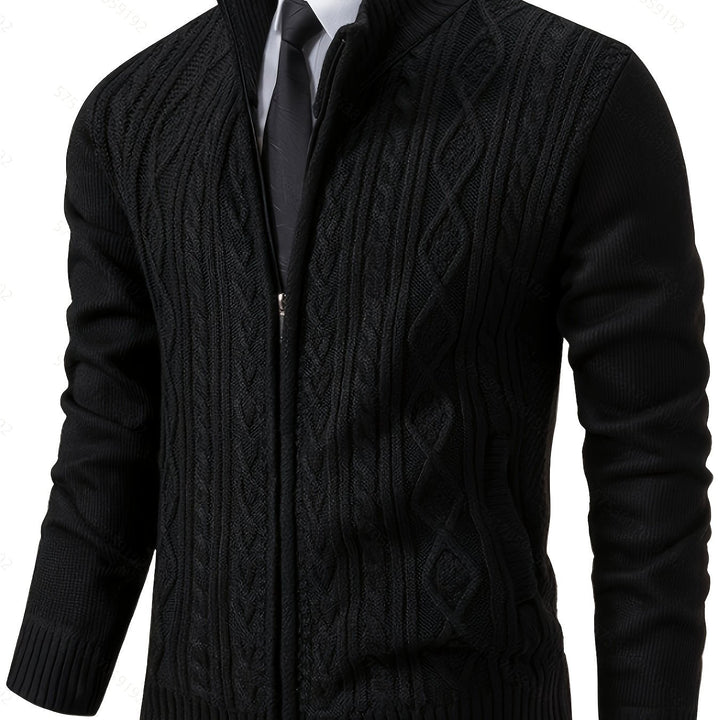Textured Full-Zip Cardigan