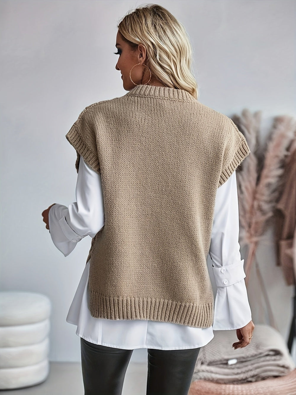 Cable-Knit Sweater Vest
