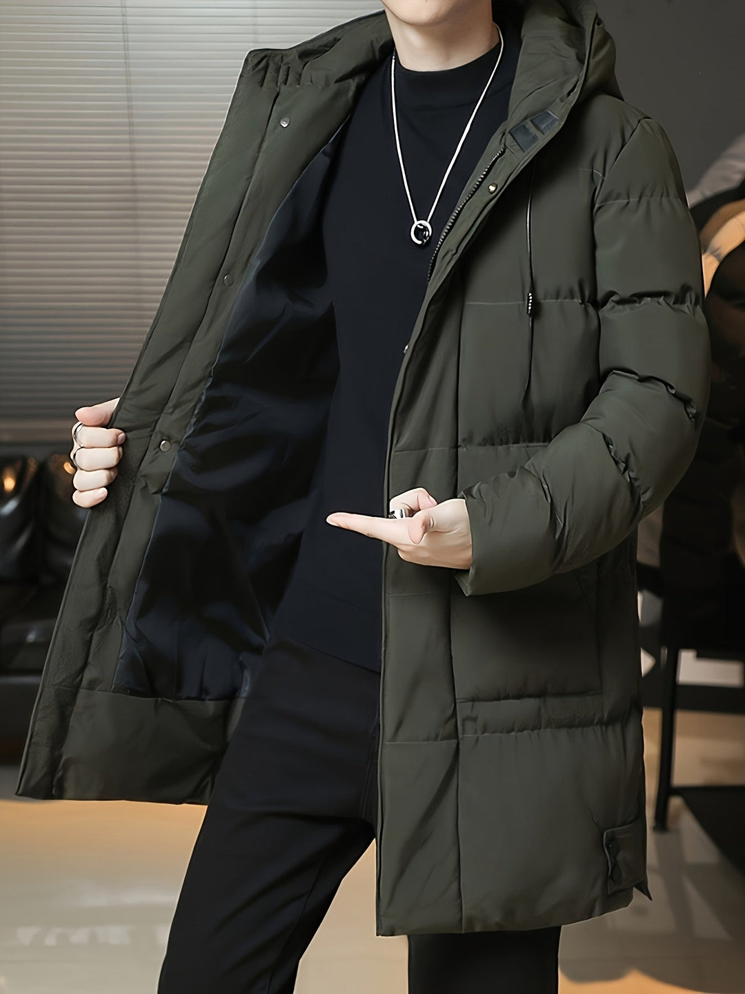 Hooded Longline Puffer Coat