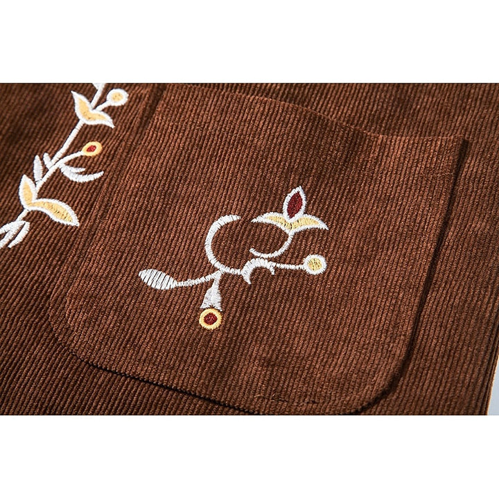 Embroidered Single-Breasted Vest