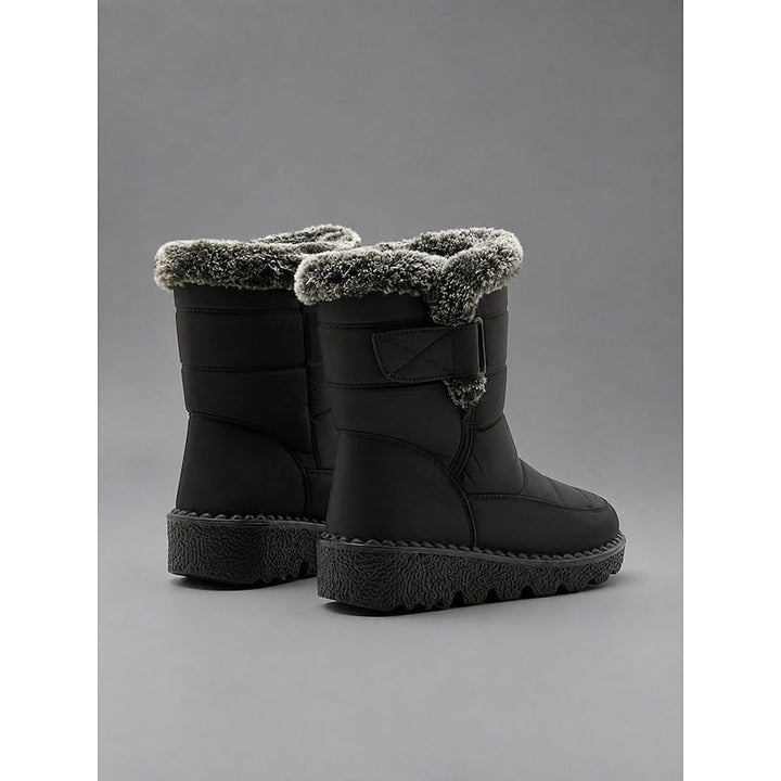 Cozy Fur-Trimmed Winter Snow Boots