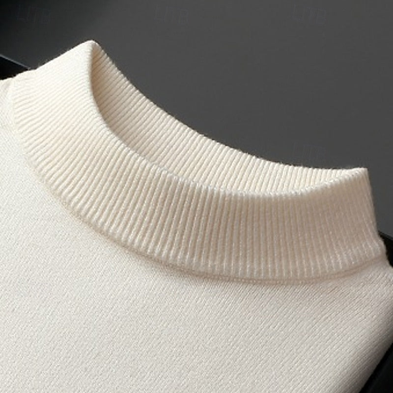 Ribbed High-Neck Sweater