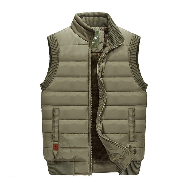 Quilted Stand-Collar Vest