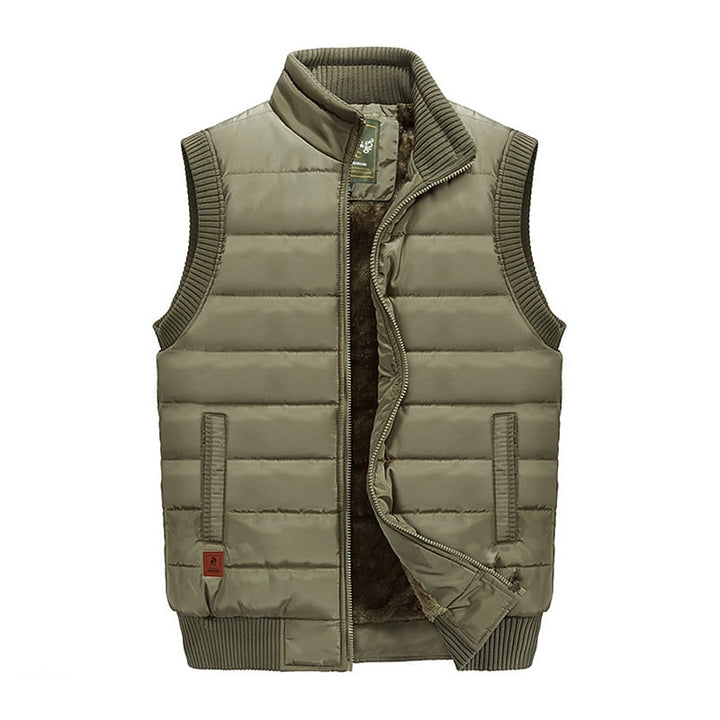 Quilted Stand-Collar Vest