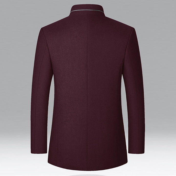 Refined Stand-Collar Overcoat