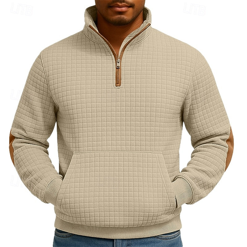 Textured Quarter-Zip Pullover