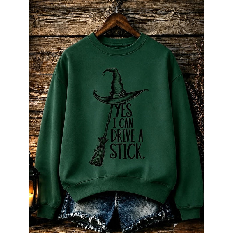 Halloween Witch Graphic Sweatshirt