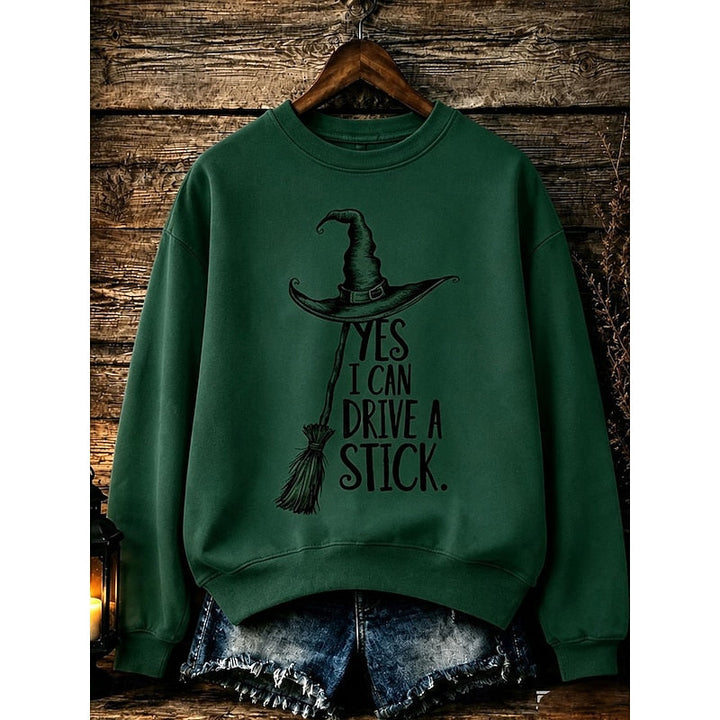 Halloween Witch Graphic Sweatshirt