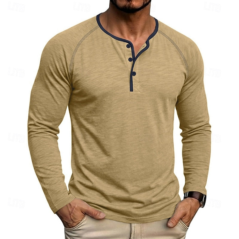 Classic Button Henley Shirt