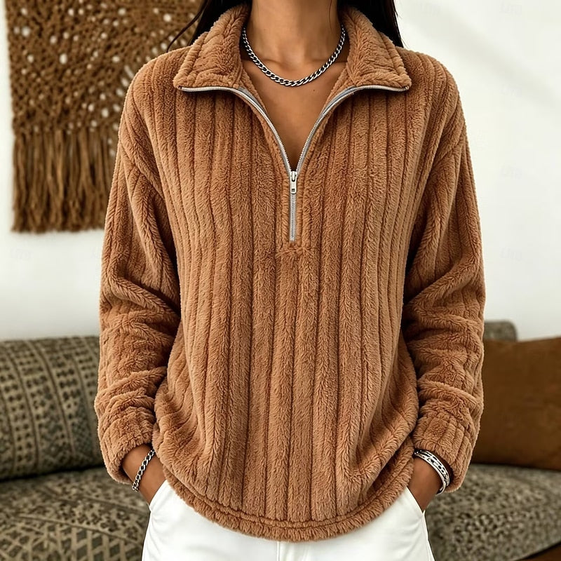 Cozy Textured Quarter-Zip Sweater