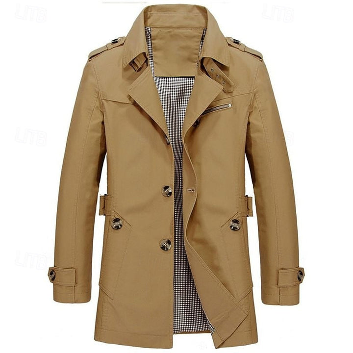 Refined Single-Breasted Trench Coat
