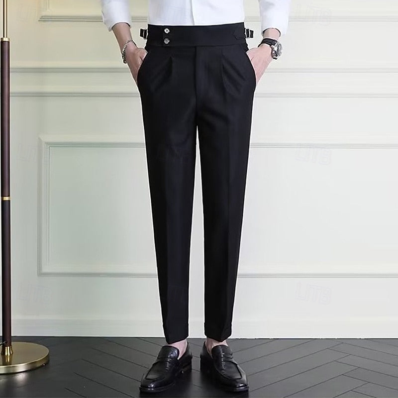 Tailored Straight-Leg Pants