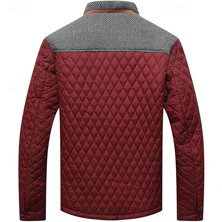 Quilted Stand-Collar Jacket