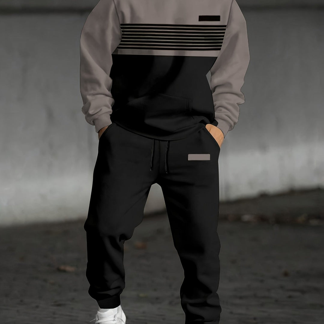 Color Block Hooded Sweatshirt