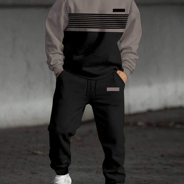Color Block Hooded Sweatshirt