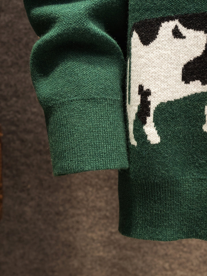 Pastoral Scene Crew Neck Sweater