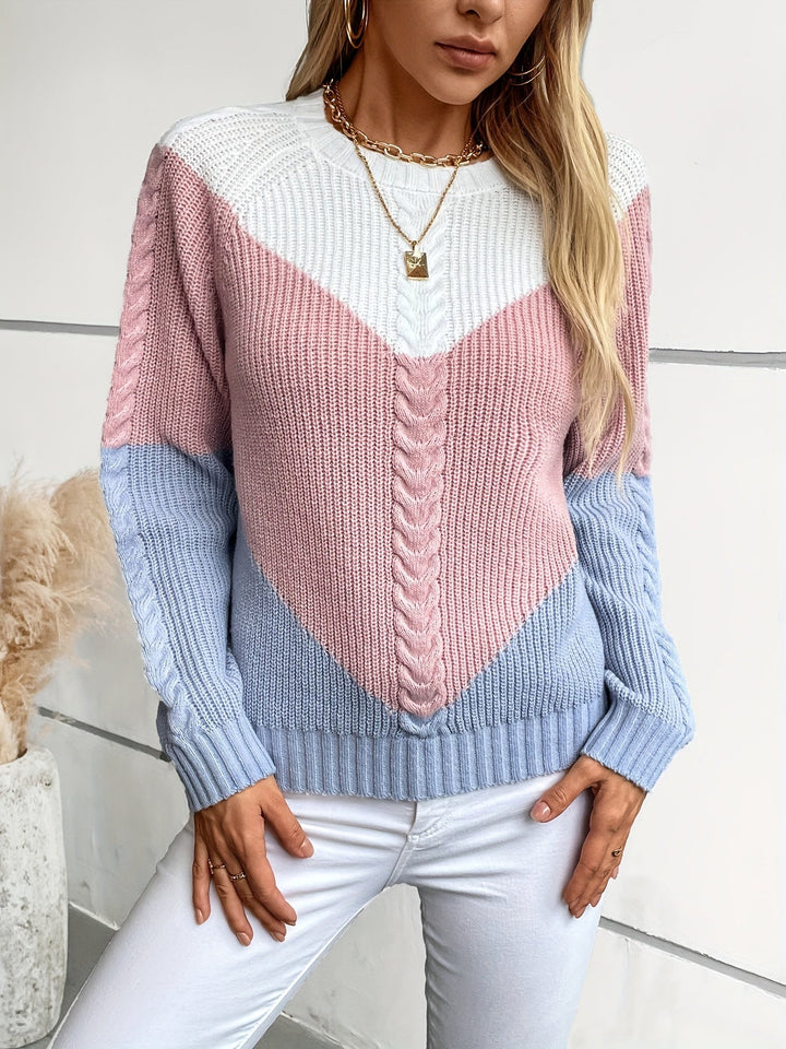 Colorblock Knit Sweater