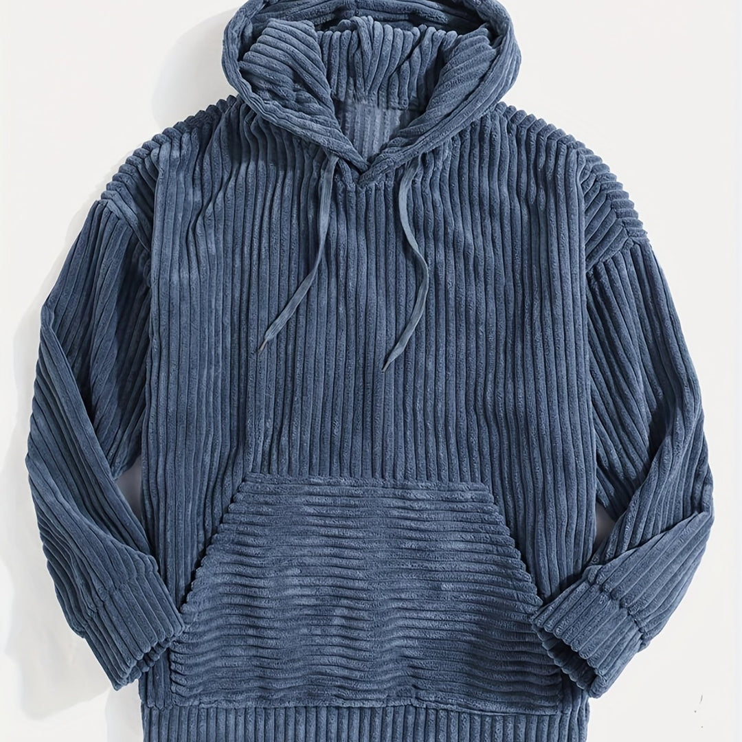 Ribbed Pullover Hoodie