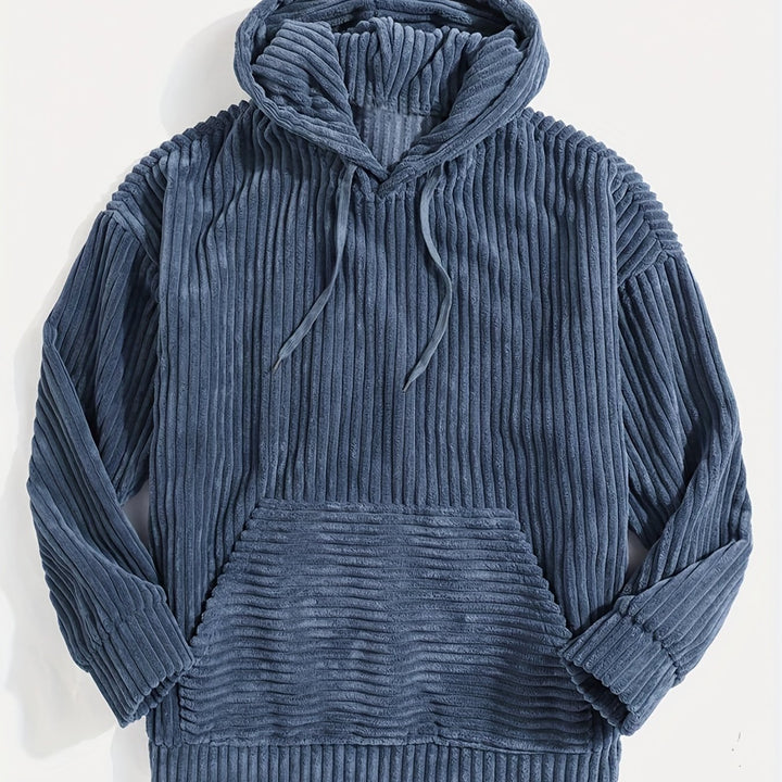 Ribbed Pullover Hoodie