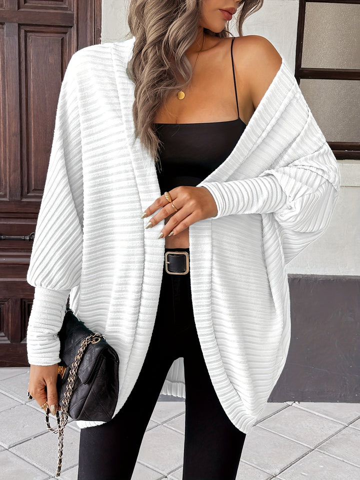 Relaxed Open-Front Cardigan