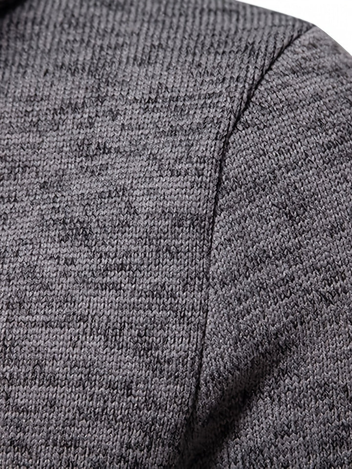 Slouchy Collar Button-Up Sweater