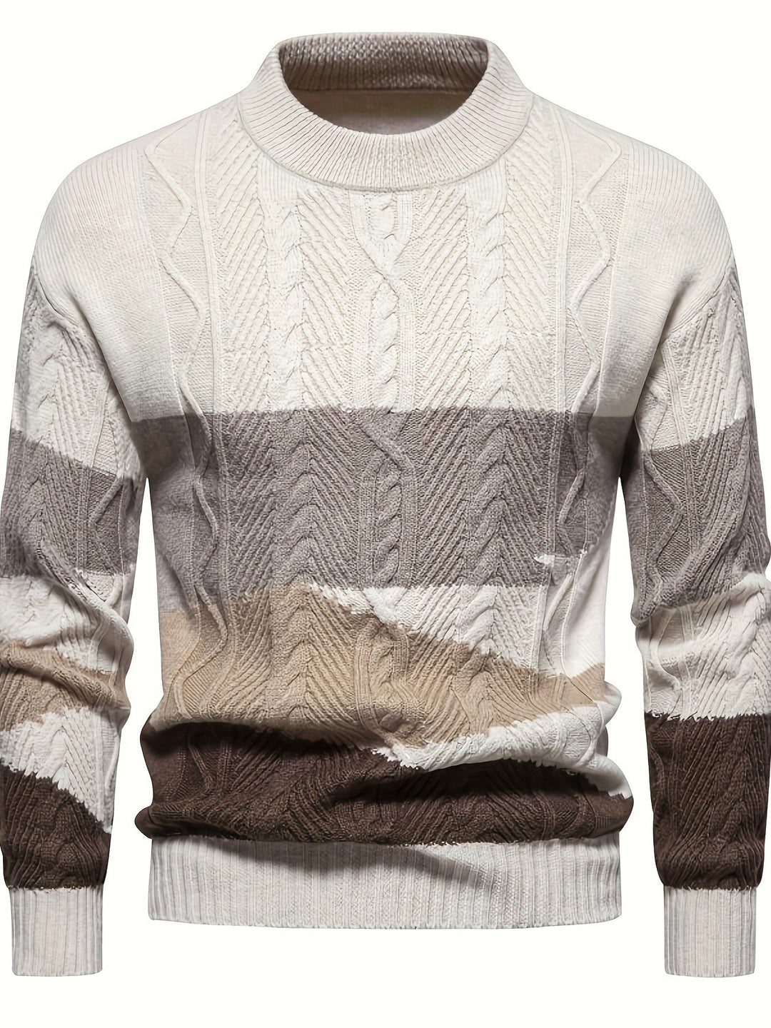 Textured Color-Block Sweater