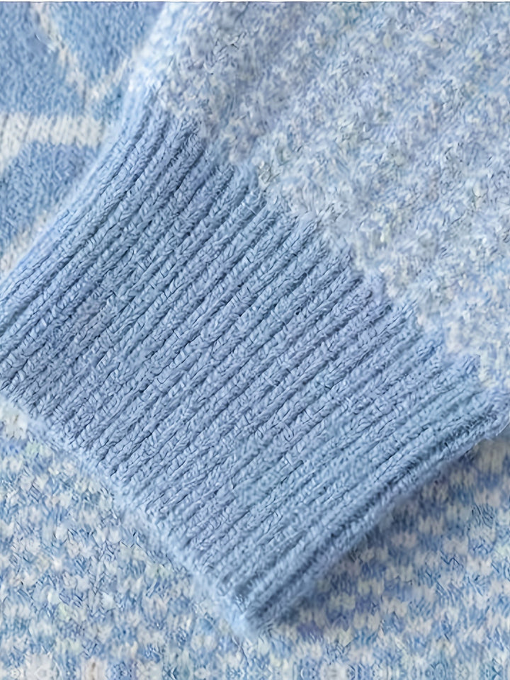 Patterned Crew-Neck Sweater