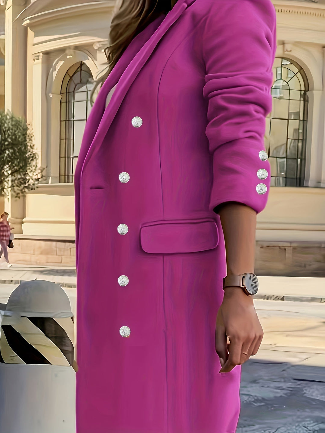 Double-Breasted Longline Coat