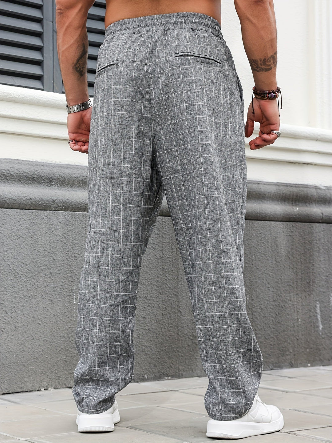 Relaxed Checked Pants