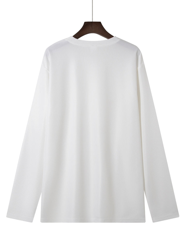 Textured Long-Sleeve Top