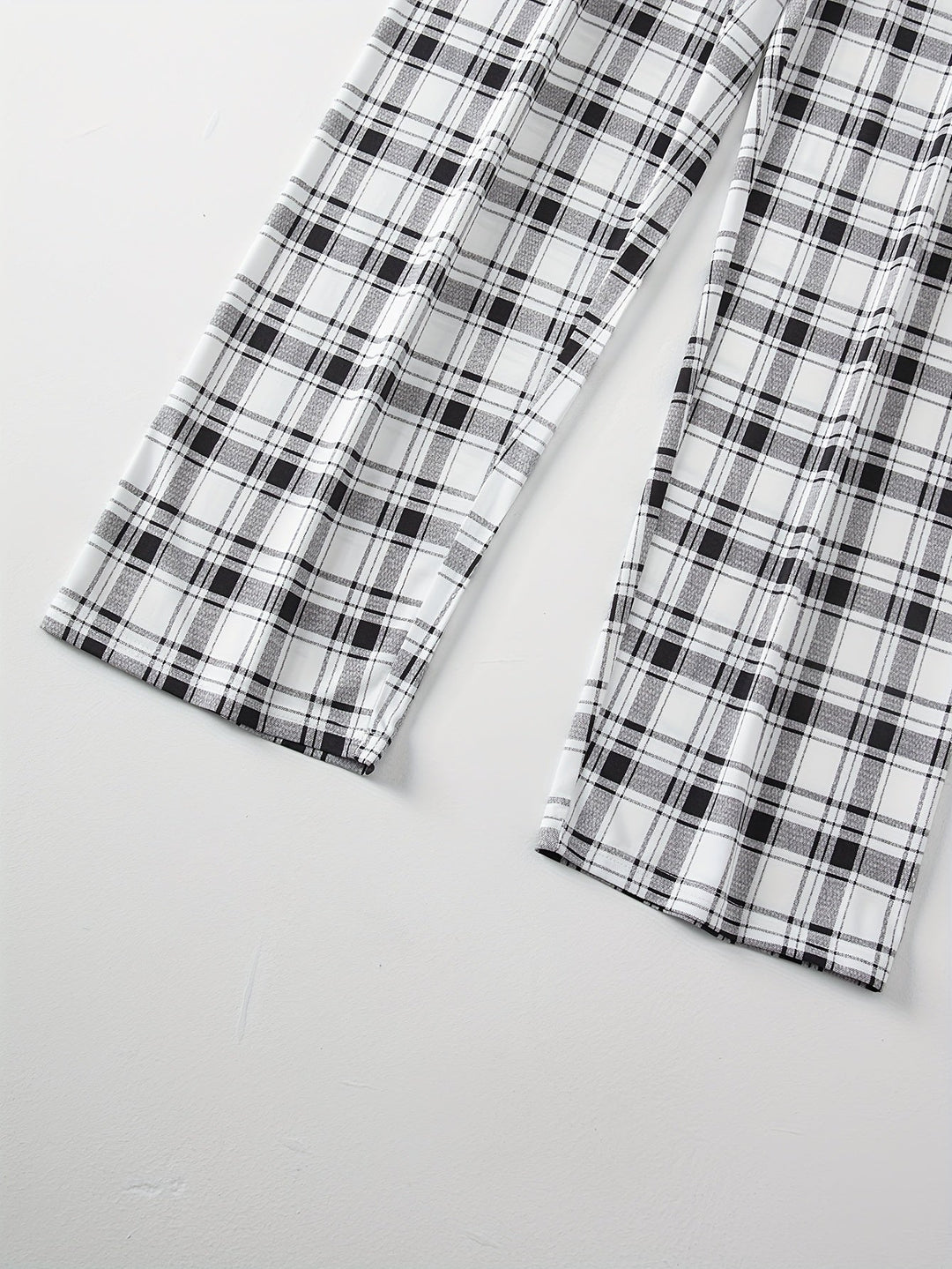 Relaxed Checkered Two-Piece Set