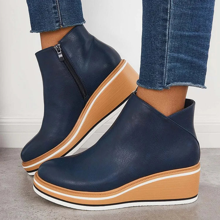 Sleek Platform Ankle Boots