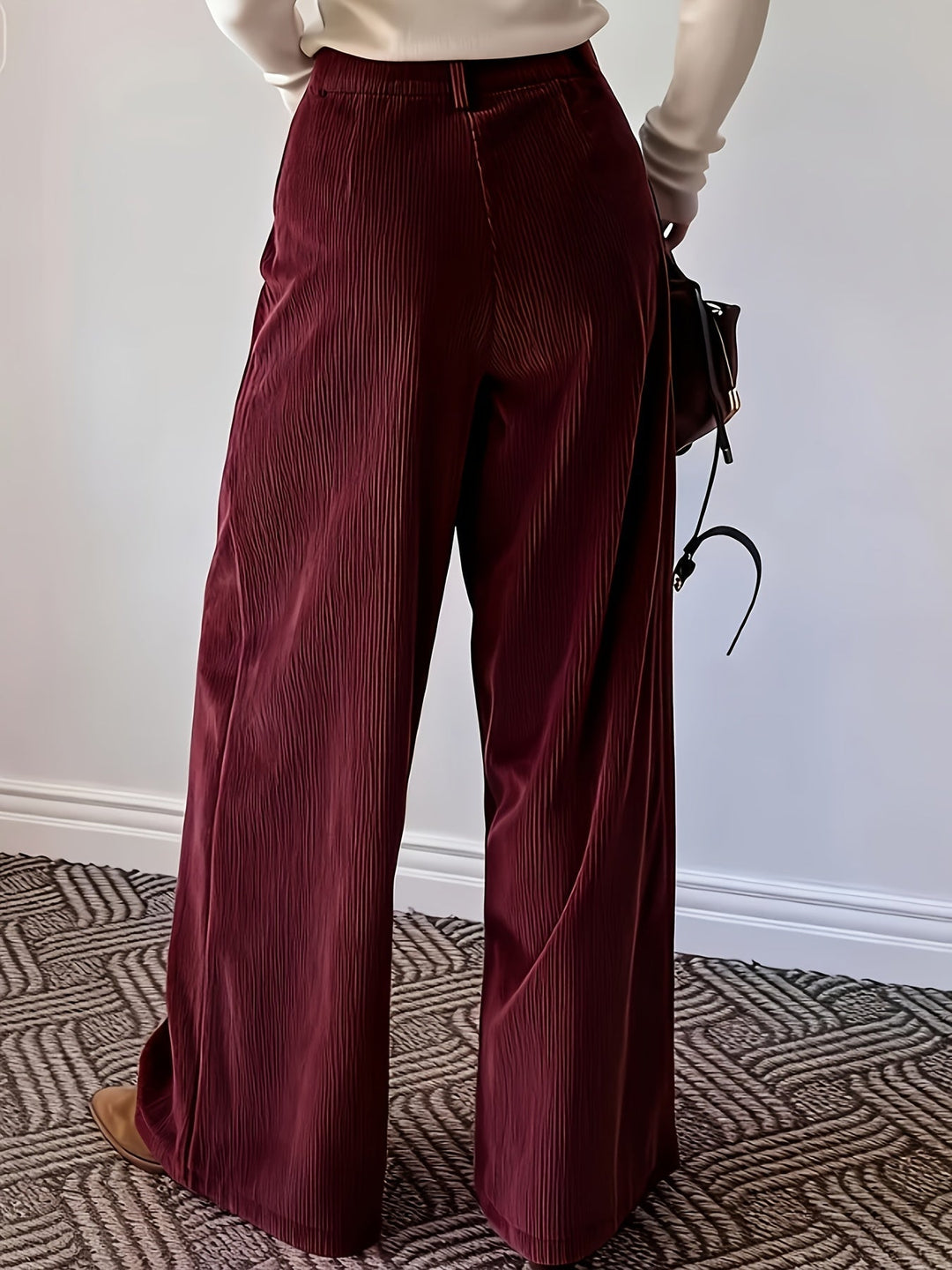 Pleated Wide-Leg Pants