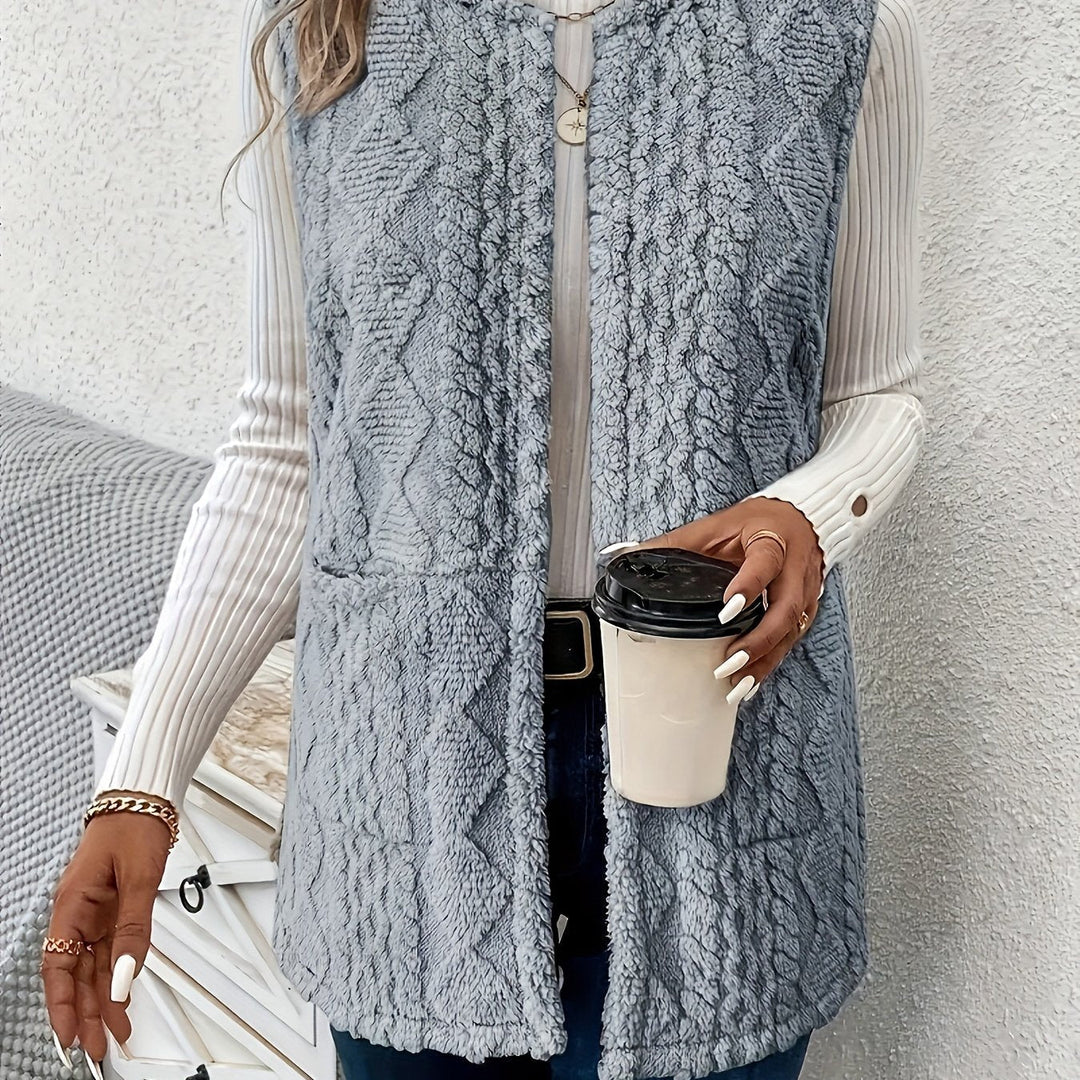 Cozy Textured Sleeveless Vest