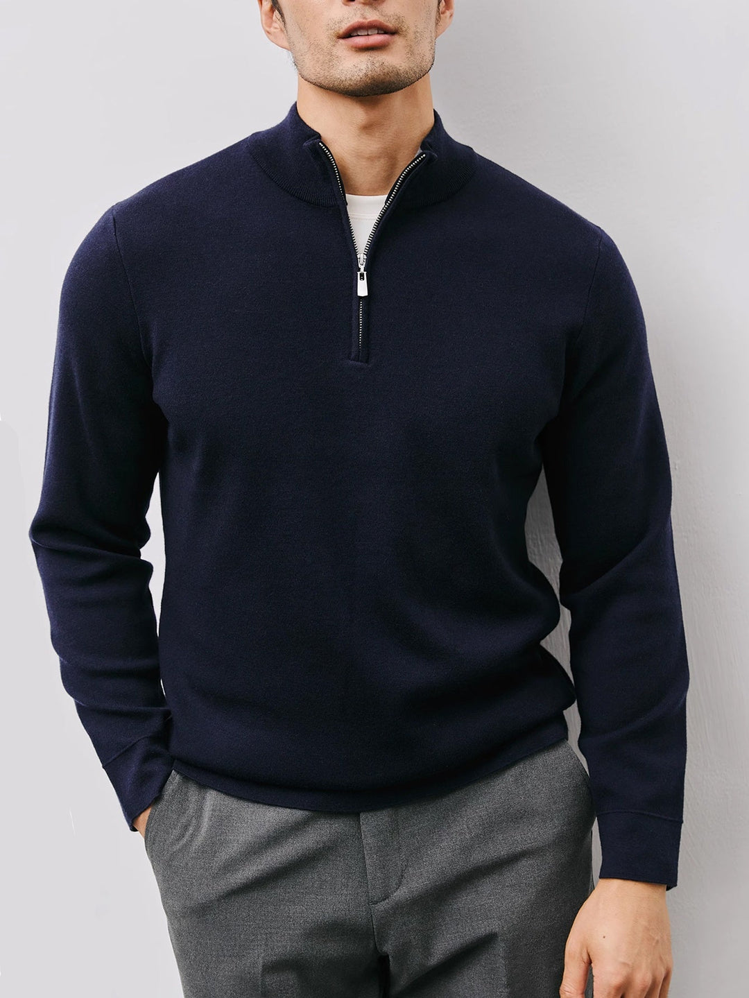 Refined Quarter-Zip Sweater