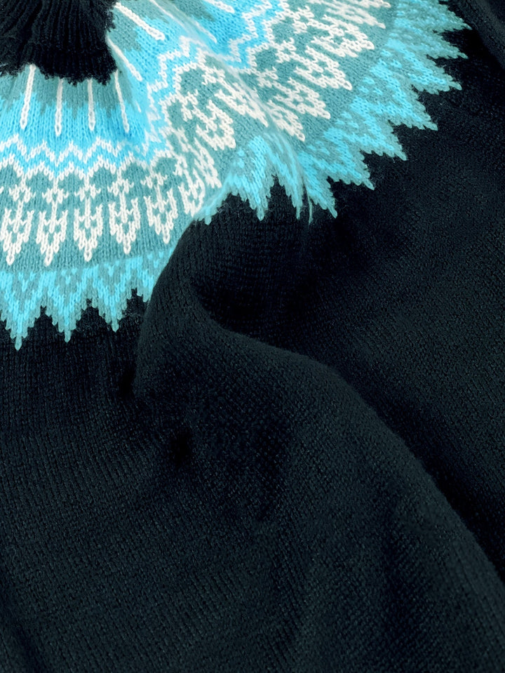 Chunky Jacquard Round Neck Sweater
