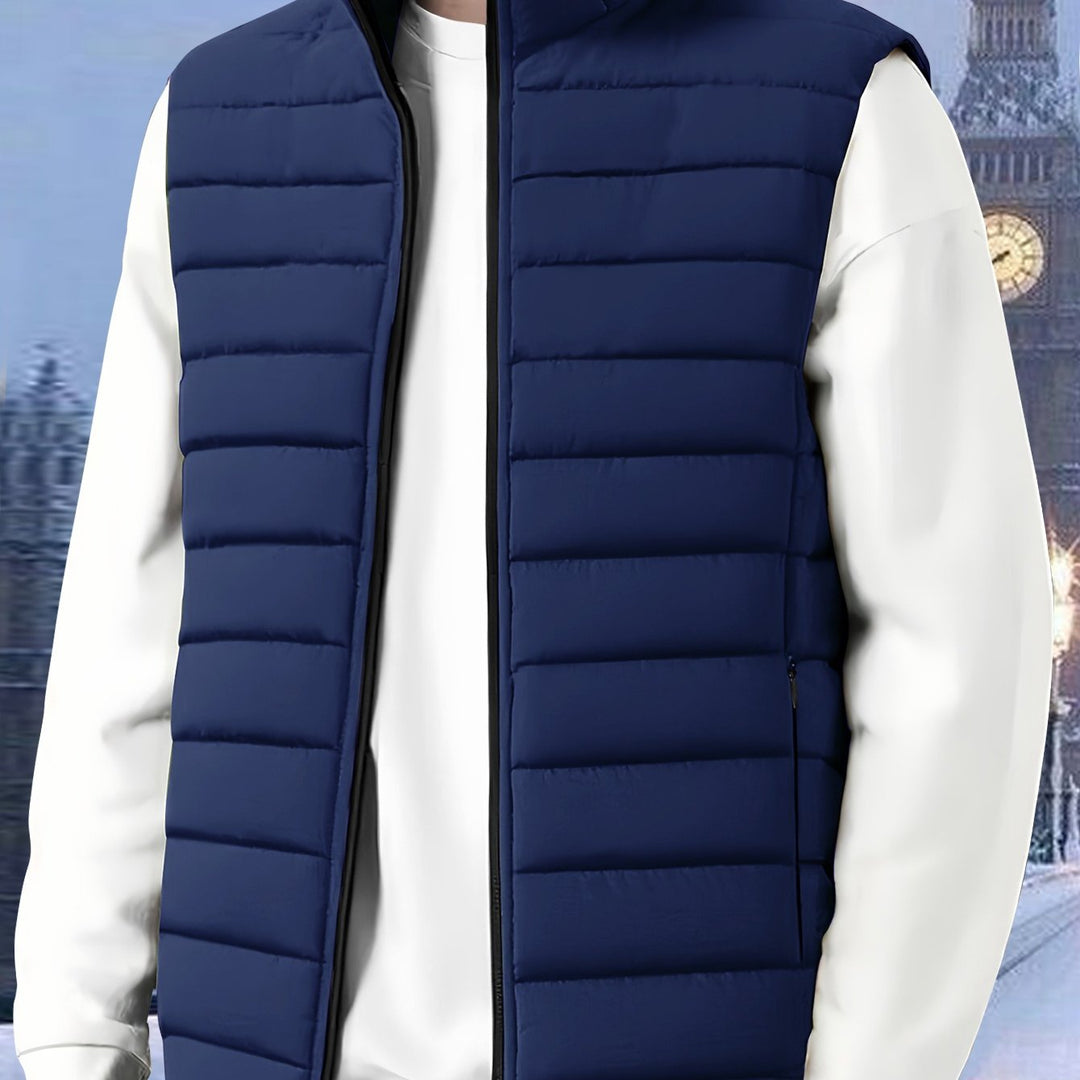 Quilted Stand-Collar Vest