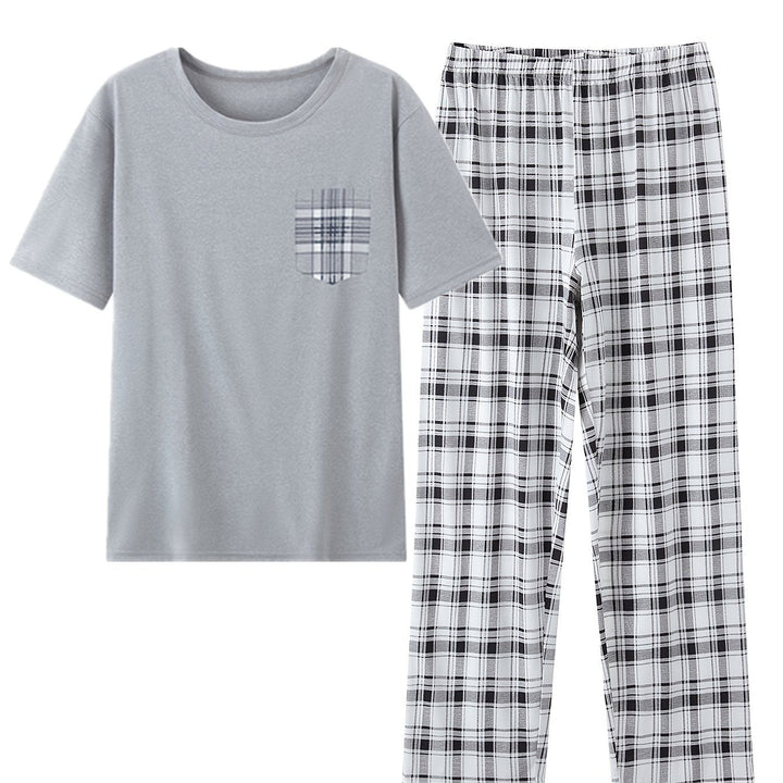 Relaxed Checkered Two-Piece Set