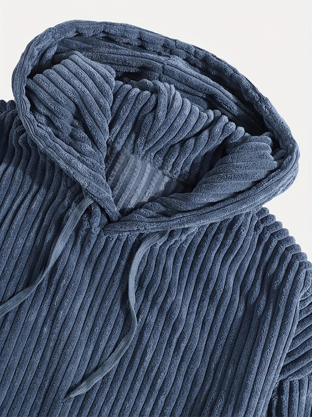 Ribbed Pullover Hoodie