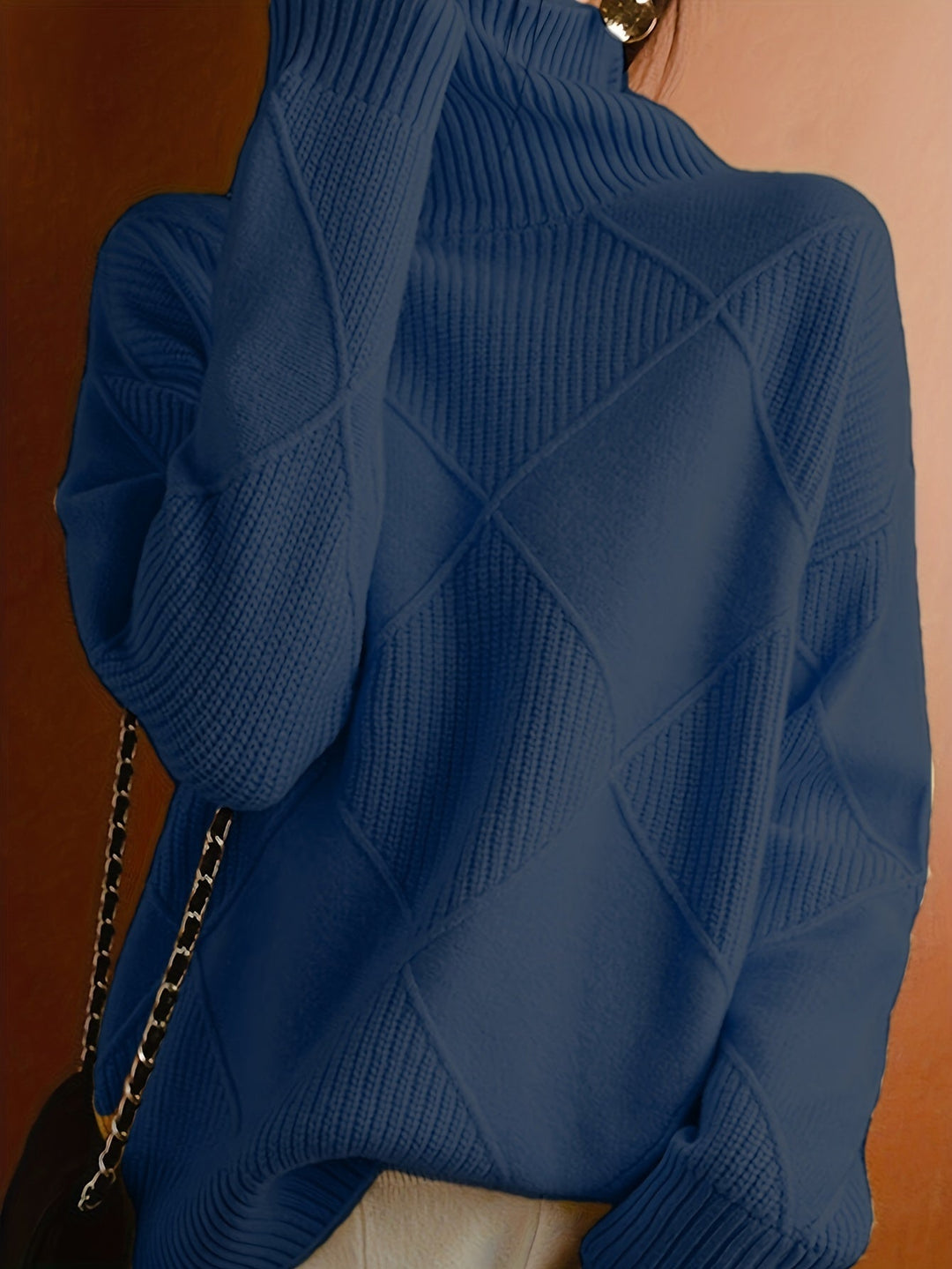 Textured Turtleneck Sweater