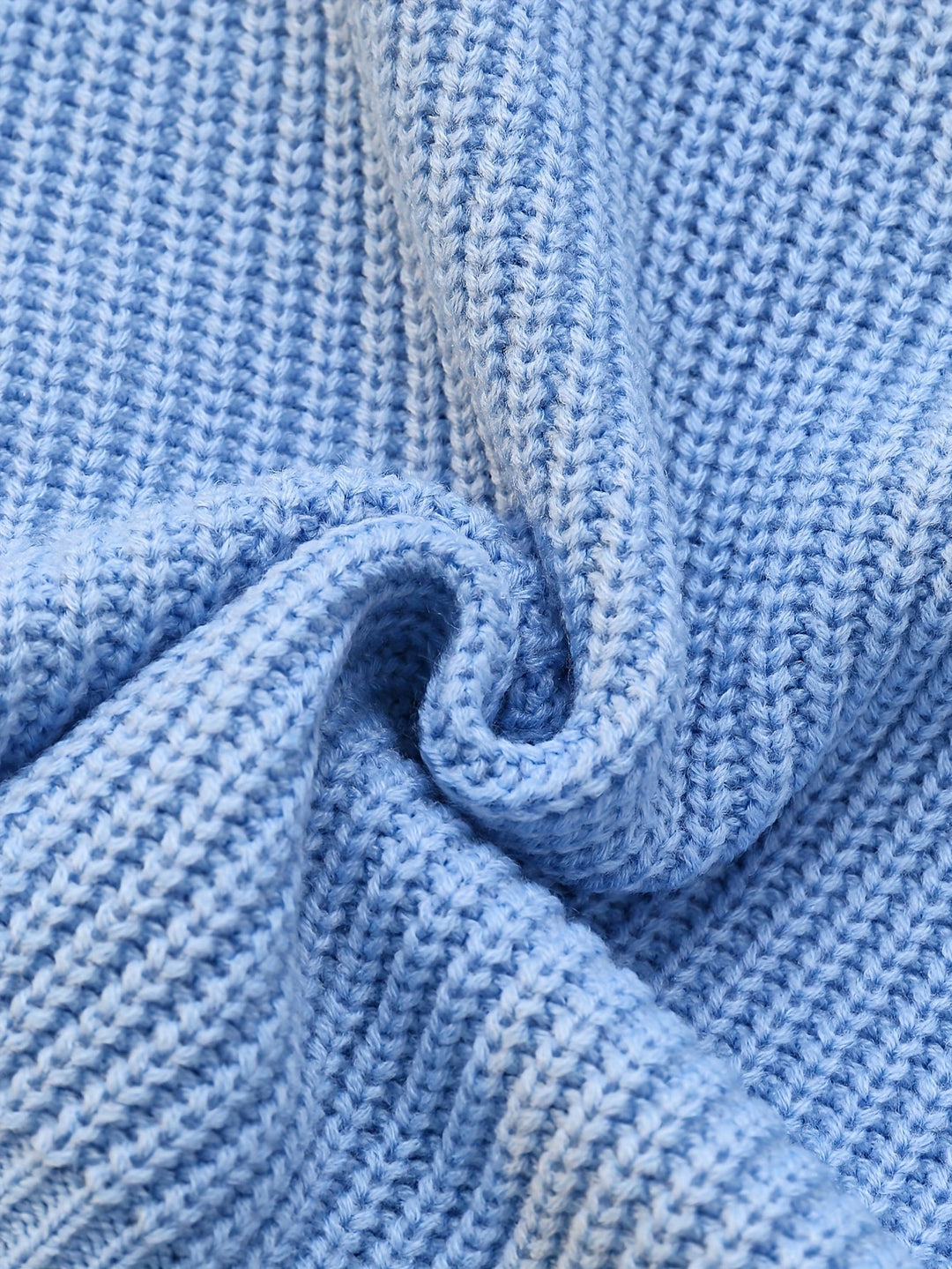 Cowl Neck Button-Cuff Sweater