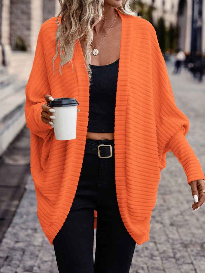 Relaxed Open-Front Cardigan