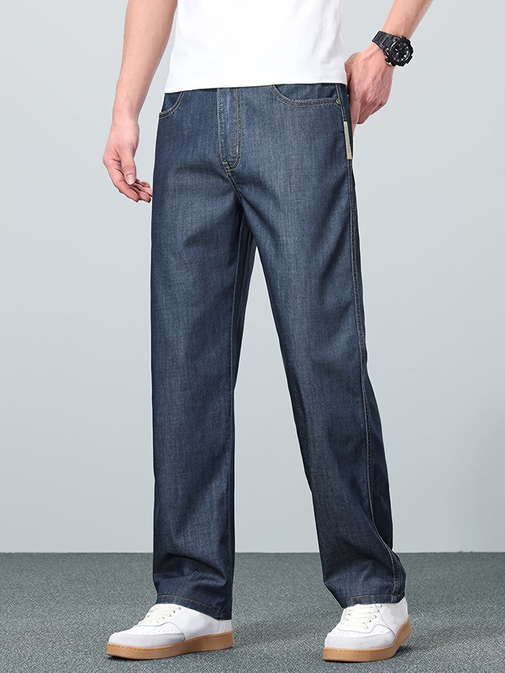 Relaxed Straight-Leg Jeans