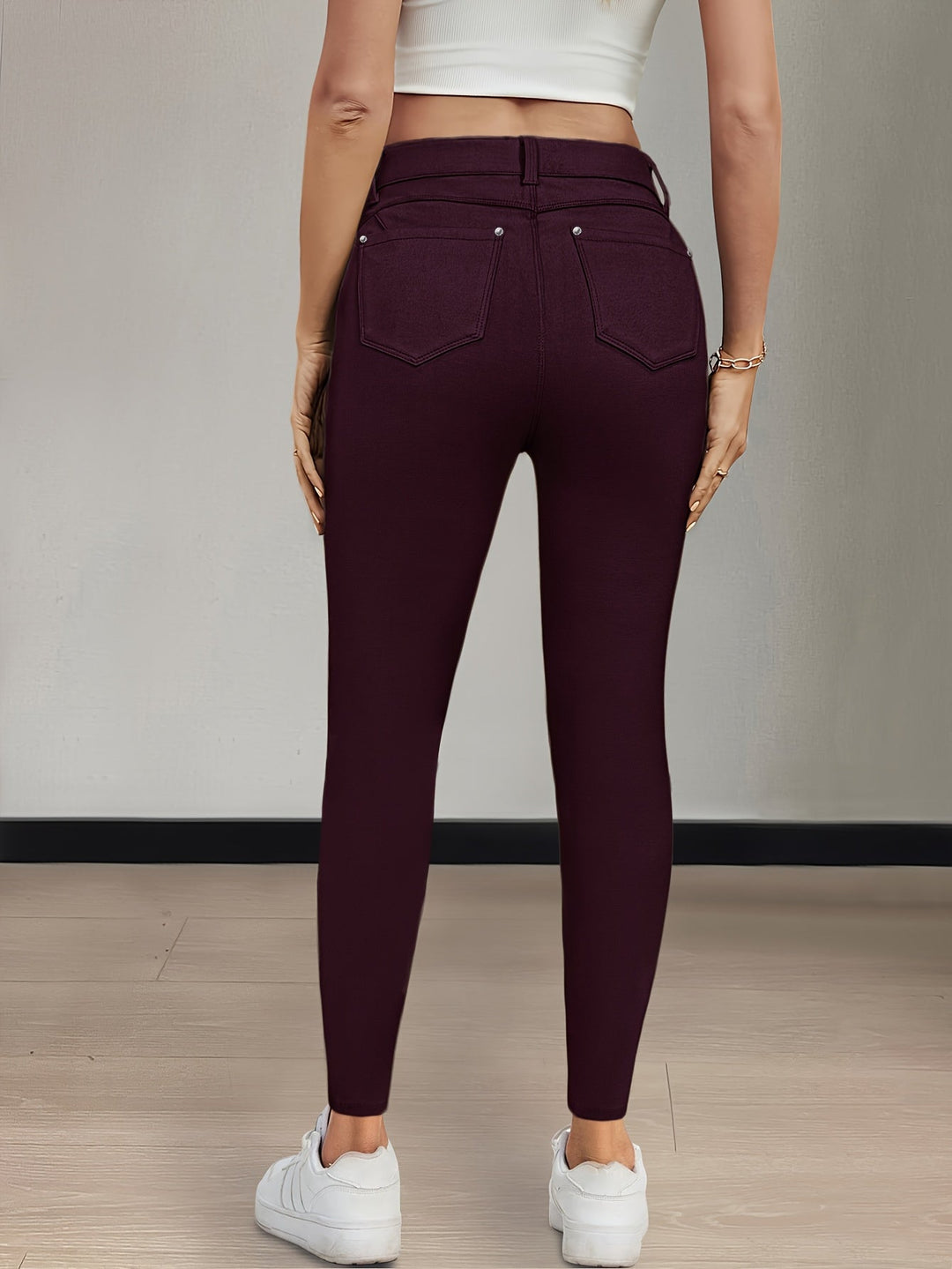 High-Waist Skinny Jeans